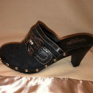 Black Coach Clogs